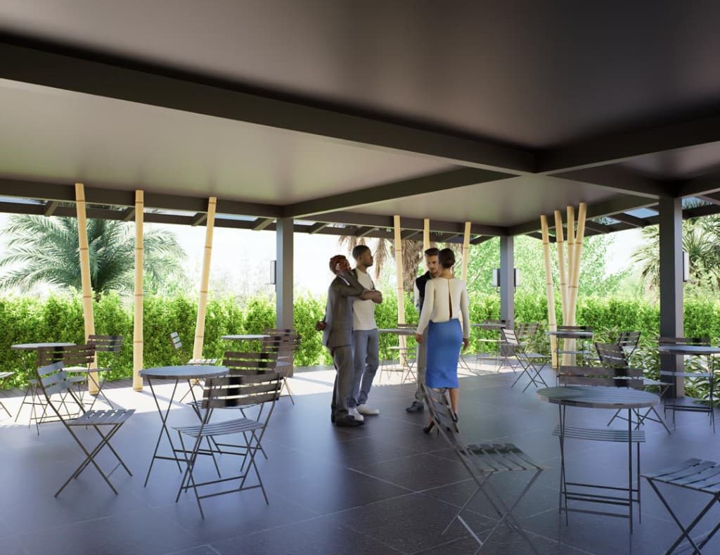 Modern residential — porch & façade